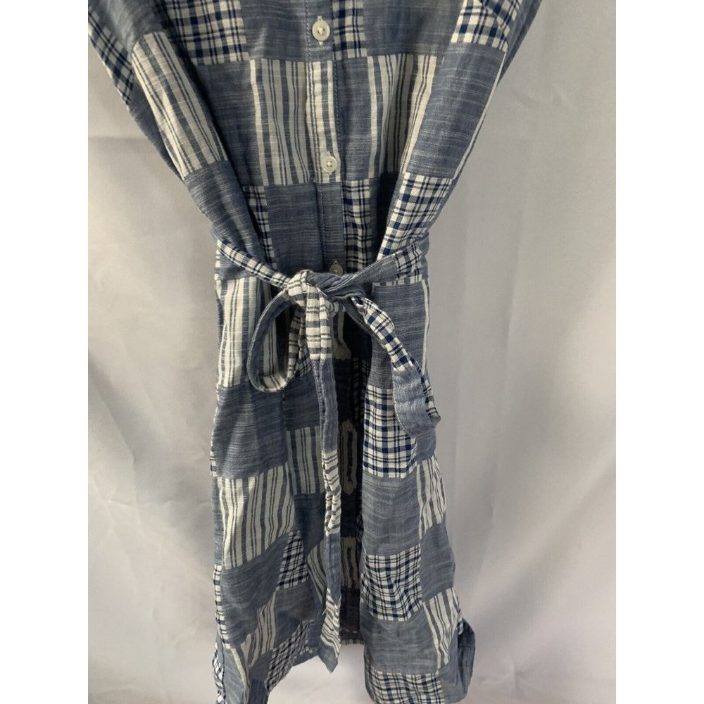 Tommy Hilfiger Women’s SZ 4 Patchwork Multi Color Midi Collared Button Up Dress - Picture 2 of 6